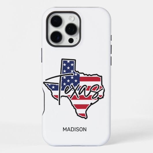 Aangepaste naam Texas iPhone Hoesje (Achterkant)