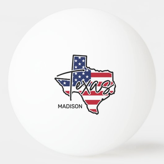 Aangepaste naam Texas Pingpongbal (Voorkant)