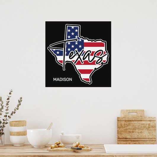 Aangepaste naam Texas Poster (Keuken)