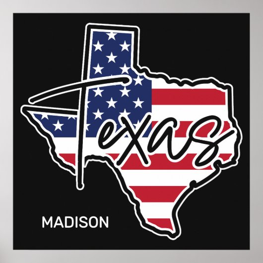 Aangepaste naam Texas Poster (Voorkant)