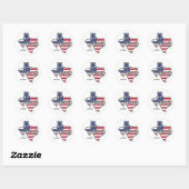 Aangepaste naam Texas Ronde Sticker (Vel)