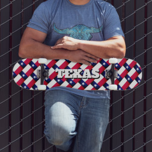 Aangepaste naam Texas State flag skateboard dek