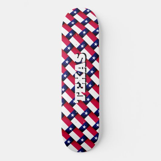 Aangepaste naam Texas State flag skateboard dek (Voorkant)