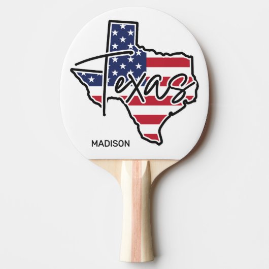 Aangepaste naam Texas Tafeltennisbatje (Voorkant)