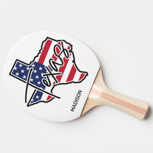 Aangepaste naam Texas Tafeltennisbatje (Zijkant)