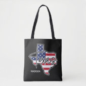 Aangepaste naam Texas Tote Bag (Voorkant)