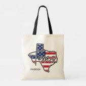 Aangepaste naam Texas Tote Bag (Achterkant)