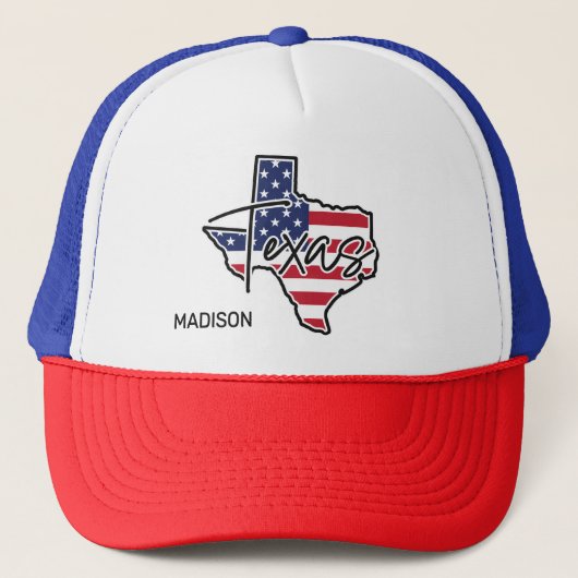 Aangepaste naam Texas Trucker Pet (Voorkant)