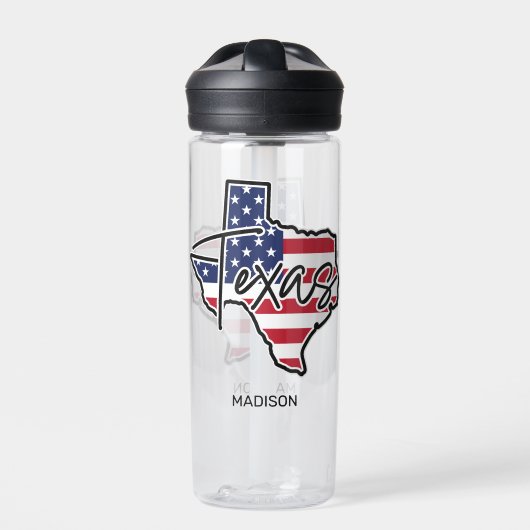 Aangepaste naam Texas Waterfles (Voorkant)