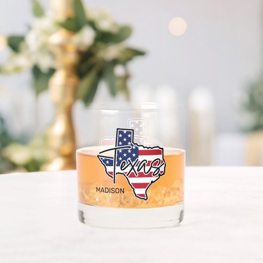 Aangepaste naam Texas Whisky Glas (Insitu (Huwelijk))