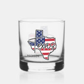 Aangepaste naam Texas Whisky Glas (Achterkant)