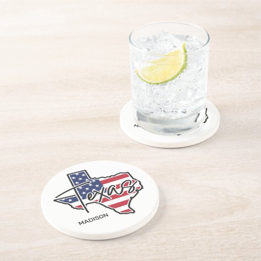 Aangepaste naam Texas Zandsteen Onderzetter (Zijkant)