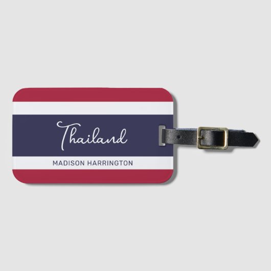 Aangepaste naam Thailand Kleuren Bagagelabel (Voorkant (horizontaal))