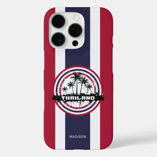 Aangepaste naam Thailand Kleuren Case-Mate iPhone Case (Achterkant)