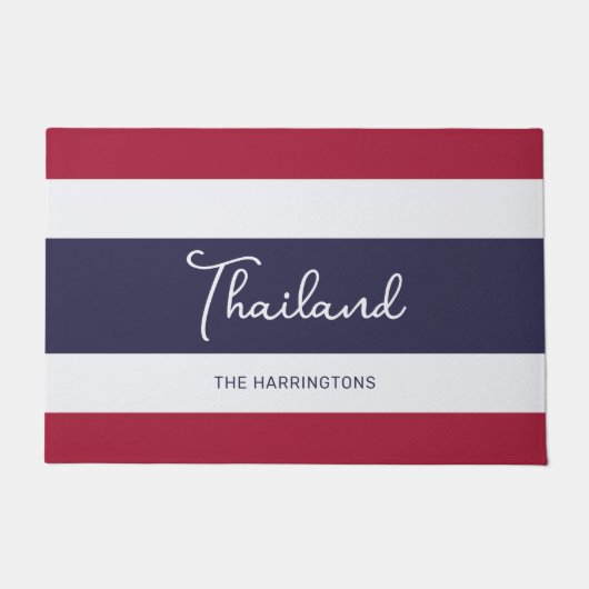 Aangepaste naam Thailand Kleuren Deurmat (Voorkant)
