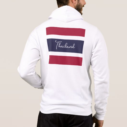 Aangepaste naam Thailand Kleuren Hoodie (Achterkant)