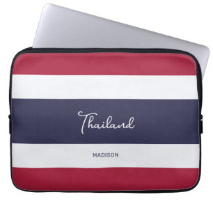 Aangepaste naam Thailand Kleuren Laptop Sleeve