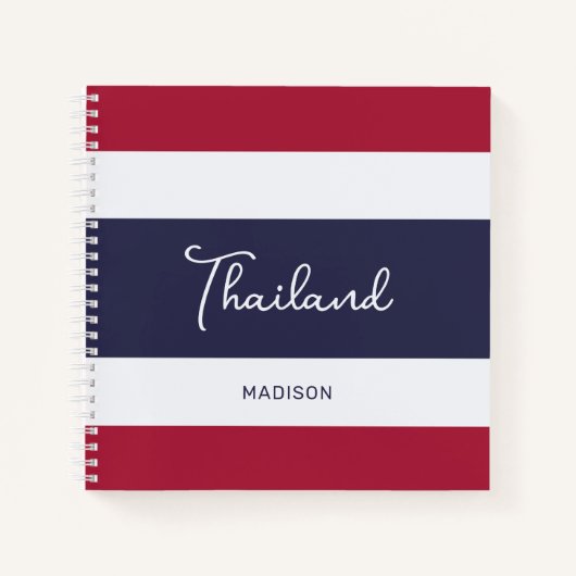 Aangepaste naam Thailand Kleuren Notitieboek (Voorkant)