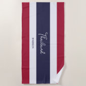 Aangepaste naam Thailand Kleuren Strandlaken (Voorkant)