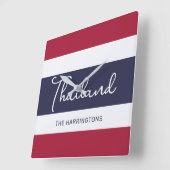 Aangepaste naam Thailand Kleuren Vierkante Klok (Hoek)