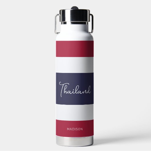 Aangepaste naam Thailand Kleuren Waterfles (Voorkant)