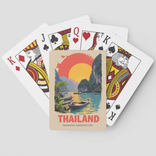 Aangepaste naam Thailand Pokerkaarten (Achterkant)
