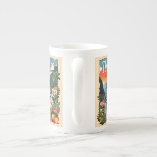 Aangepaste naam Thailand Porselein Kop (Achterkant)