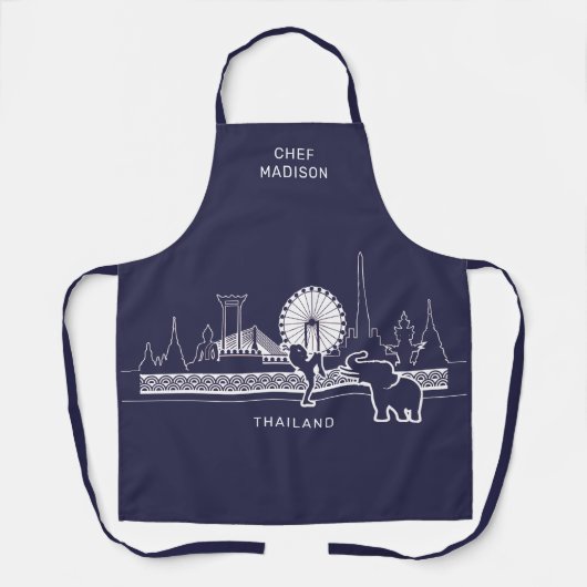 Aangepaste naam Thailand Schort (Voorkant)