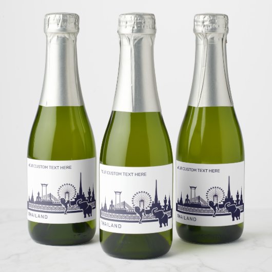 Aangepaste naam Thailand Sparkling Wijnetiket (Flessen)