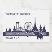 Aangepaste naam Thailand Sparkling Wijnetiket (Enkel label)