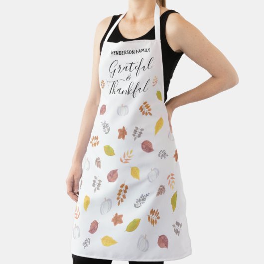 Aangepaste naam Thanksgiving Friendsgiving Bladere Schort (Insitu)