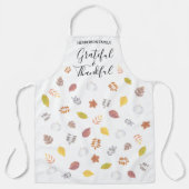 Aangepaste naam Thanksgiving Friendsgiving Bladere Schort (Voorkant)