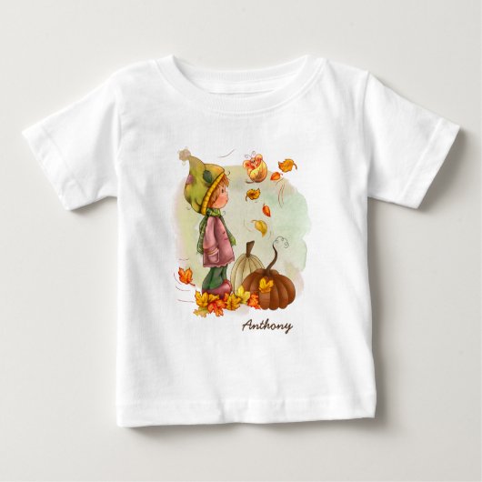 Aangepaste naam Thanksgiving Gift Baby T-Shirts (Voorkant)