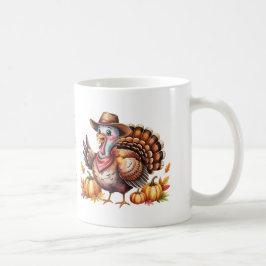 Aangepaste naam Thanksgiving kalkoen herfst Koffiemok