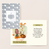 Aangepaste naam Thanksgiving Real Folie Kaarten (Display)