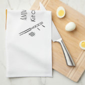 Aangepaste naam- theedoek (Quarter Fold)