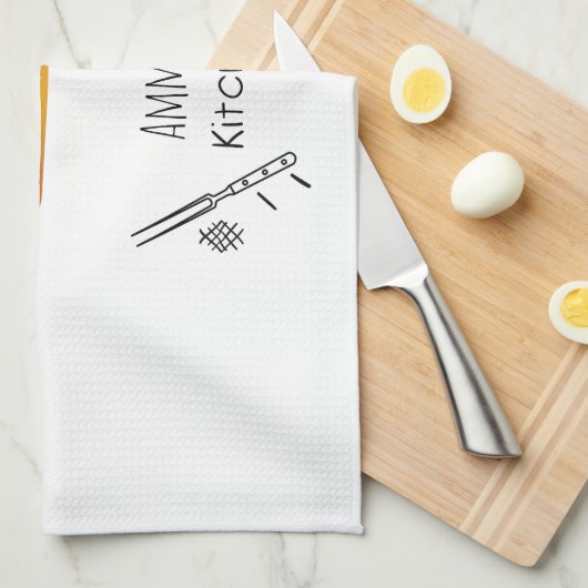 Aangepaste naam- theedoek (Quarter Fold)