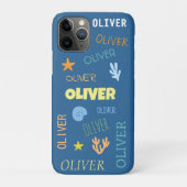Aangepaste naam thema strand zeester Case-Mate iPhone case (Achterkant)