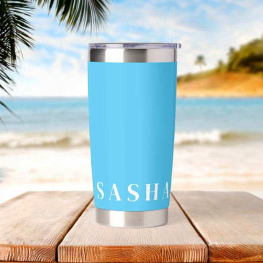 Aangepaste naam Thermische Tumbler Geïsoleerde Drinkbeker (Strand)
