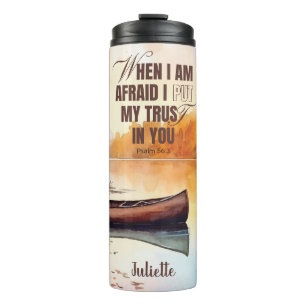 Aangepaste Naam Thermische Tumbler met Psalm 56:3 Thermosbeker