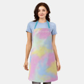 Aangepaste Naam Tie Dye Rainbow Mannen Vrouwen Schort (Gedragen)