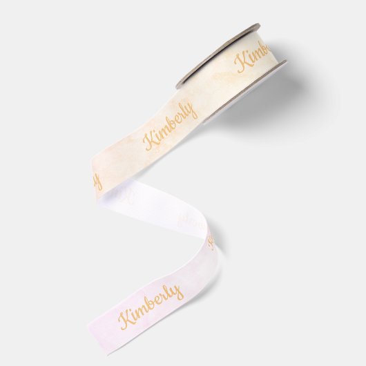 Aangepaste naam Tie Dye Script Grosgrain Lint (Achterkant)