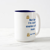 Aangepaste naam tiener niet luie energiebesparende tweekleurige koffiemok (Voorkant rechts)