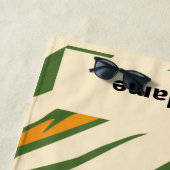 Aangepaste naam Tiger Animal Print Summer Beach To Strandlaken (In situ)