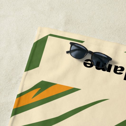 Aangepaste naam Tiger Animal Print Summer Beach To Strandlaken (In situ)