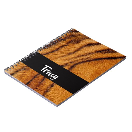Aangepaste naam tijgerhuid notitieboek (Linkerzijde)