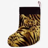 Aangepaste naam tijgerhuidafdruk kleine kerstsok (Achterkant)