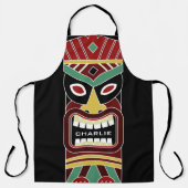 Aangepaste naam Tiki Mask Schort (Voorkant)