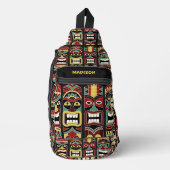 Aangepaste naam Tiki Totems Sling Bag (Voorkant)