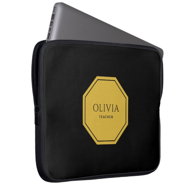 Aangepaste naam & titel 15" Neopreen Laptop Mouw Laptop Sleeve (Voorkant Rechts)